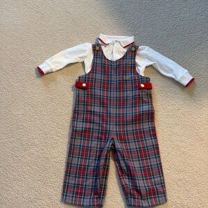 Florence Eisemann Family Tradition Plaid Longall with polo, size 24M